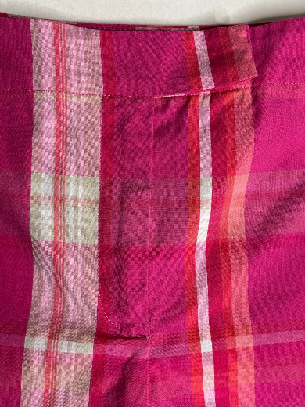 Jones New York Pink Plaid Bermuda Shorts Size 6 Preppy Summer Golf - Picture 3 of 12